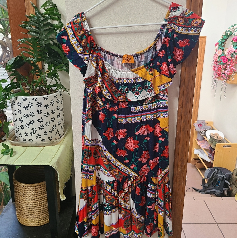 Voom Colorful Fiesta Vibes Boho Dress Latin America Inspired Flamenco Dress
